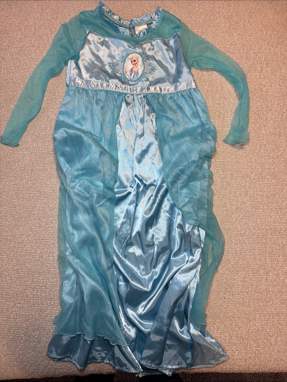 Disney Elsa Blue Sparkle Dress Costume